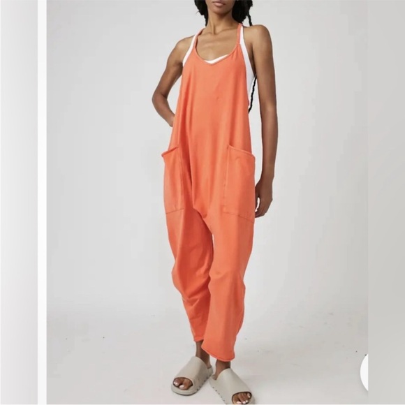 FP Movement Women’s Orange Hot Shot Onesie - Picture 1 of 8